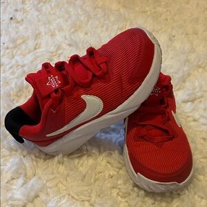 Nike Kids Red and White Sneakers
